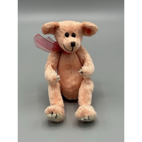 1993 TY Attic Treasures Hayes Teddy Bear Small 6 Inch Sitting Stuffed Animal - Picture 1 of 8